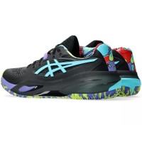 Baskets Asics Gel Resolution X Padel Noir Bleu Aqua