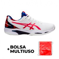 Chaussures Asics Solution Speed FF 2 Clay L.E. Blanco Rojo Classic - Barata Oferta Outlet