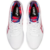 Sapatos Asics Solução Velocidade FF 2 Argila L.E. White Red Classic - Barata Oferta Outlet