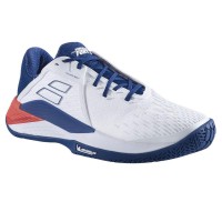 Babolat Propulse Fury 3 Blanc Bleu Rouge Sneakers