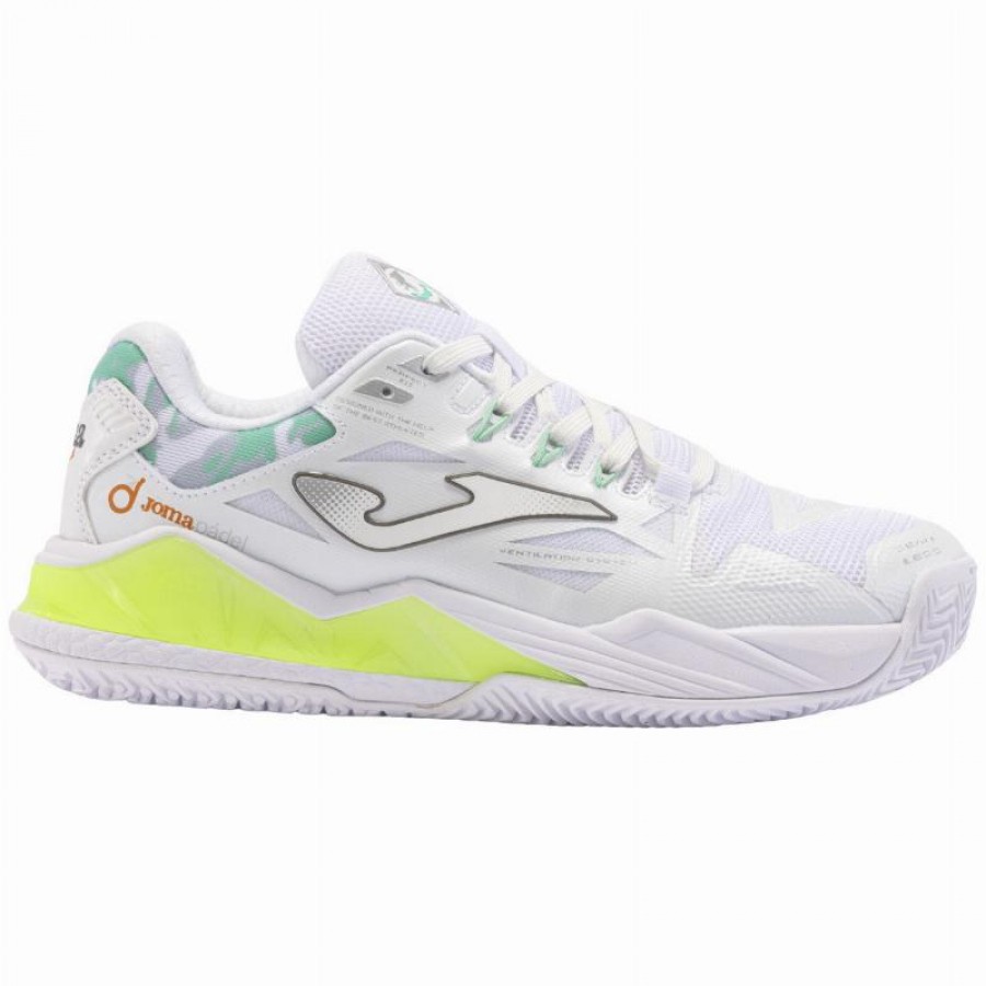 Joma Spin 2402 Blanc Vert Baskets Femme