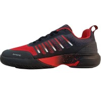 Kswiss Sanyo Ultra Court Padel Noir Anthracite Rouge Baskets