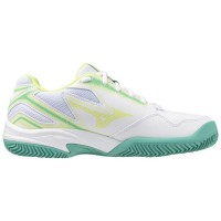 Baskets Femme Mizuno Break Shot 4 TERRE BATTUE Blanc Noir Lime