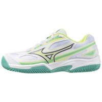 Baskets Femme Mizuno Break Shot 4 TERRE BATTUE Blanc Noir Lime