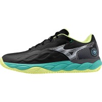 Mizuno Wave Enforce Court Clay Noir Blanc Lime Baskets