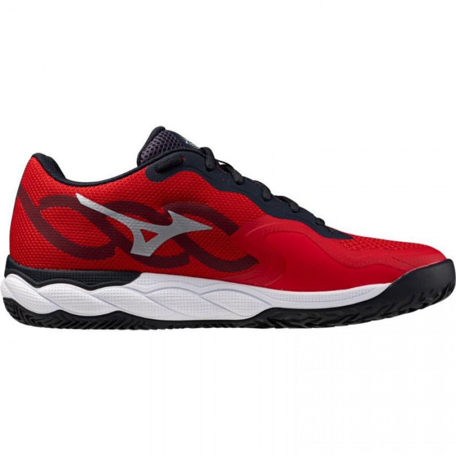 Mizuno Wave Enforce Court Padel Red White Black Sneakers