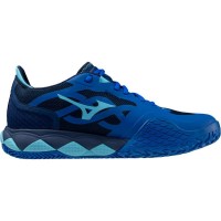 Mizuno Wave Enforce Tour Terre Battue Bleu Blanc Baskets