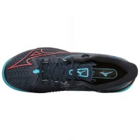 Mizuno Wave Exceed Tour 6 Padel Preto Azul Vermelho Tenis