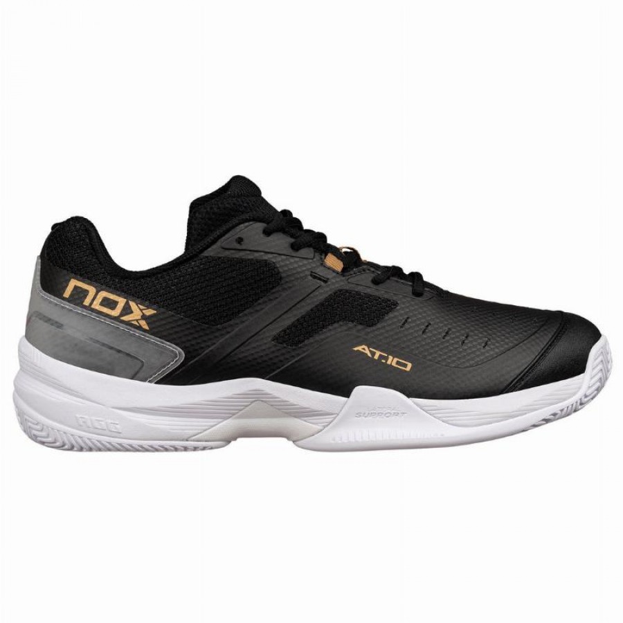 Tenis Nox AT10 Pro Preto Dourado