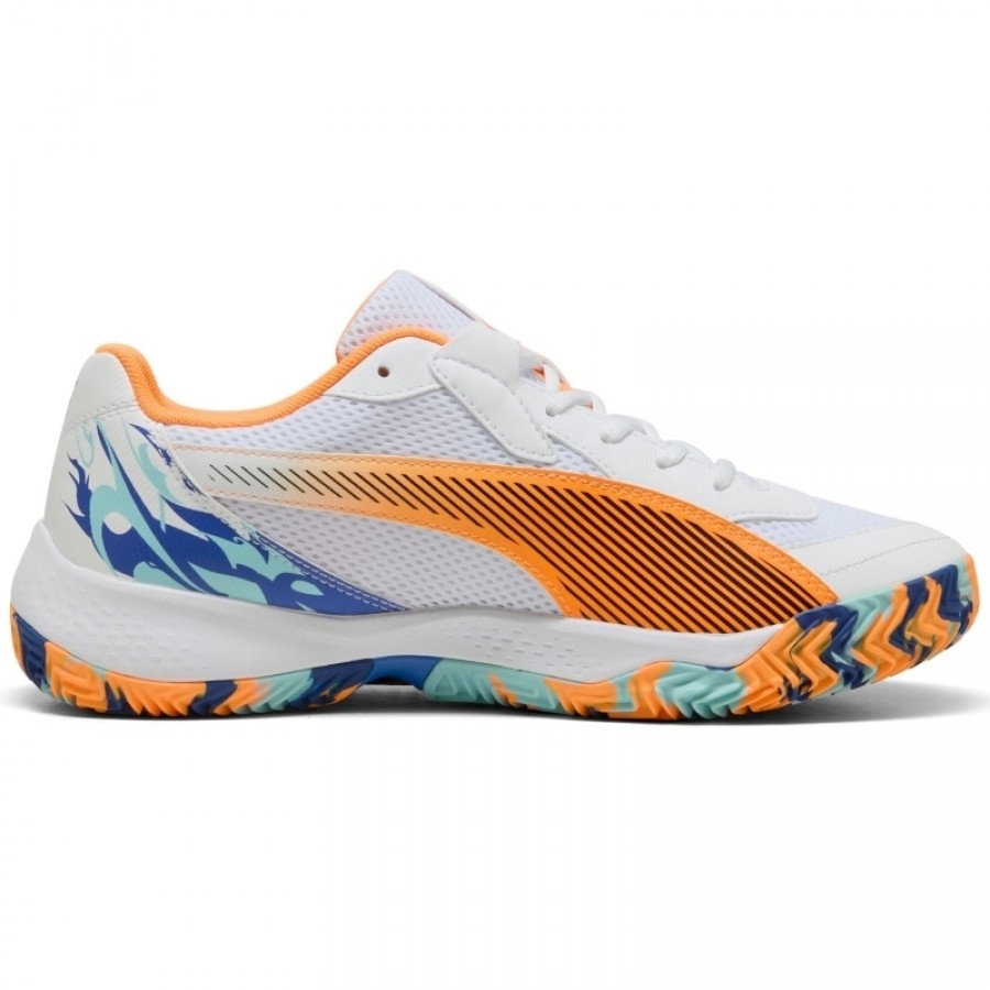 Puma Nova Court Bianco Arancione Nero Sneakers