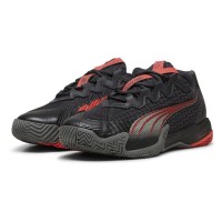 Tenis Puma Nova Elite Cinza Escuro Preto Vermelho